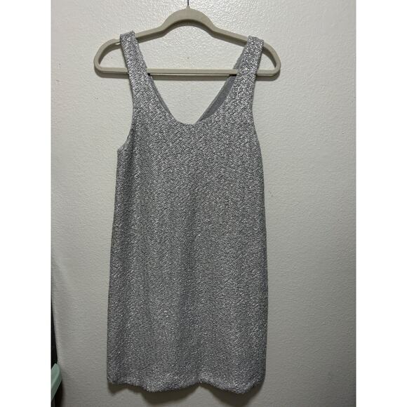 NWT Anthropologie HD in Paris Body Con Silver Sparkle Dress size XS - Picture 1 of 6